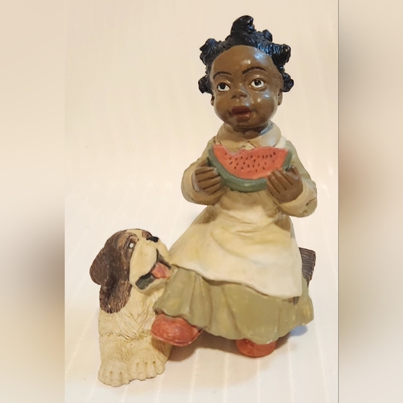 "All God's Children" Collectible Girl & Dog Figurine by Miss Martha Holcombe - Picture 1 of 12